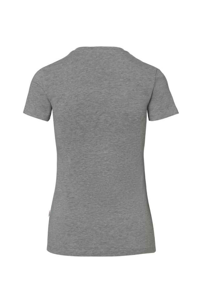 HAKRO Damen V-Shirt Stretch, grau meliert, 2XL
