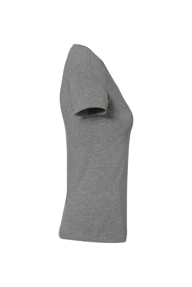 HAKRO Damen V-Shirt Stretch, grau meliert, 2XL