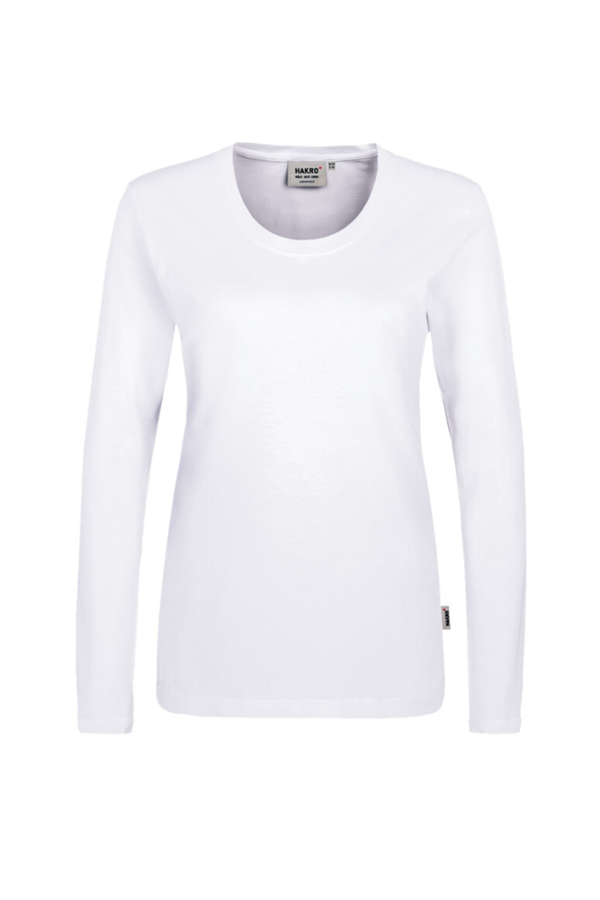 HAKRO Damen Longsleeve Classic, weiss, S