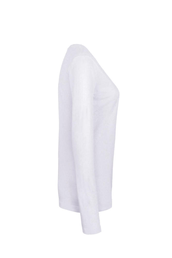 HAKRO Damen Longsleeve Classic, weiss, S