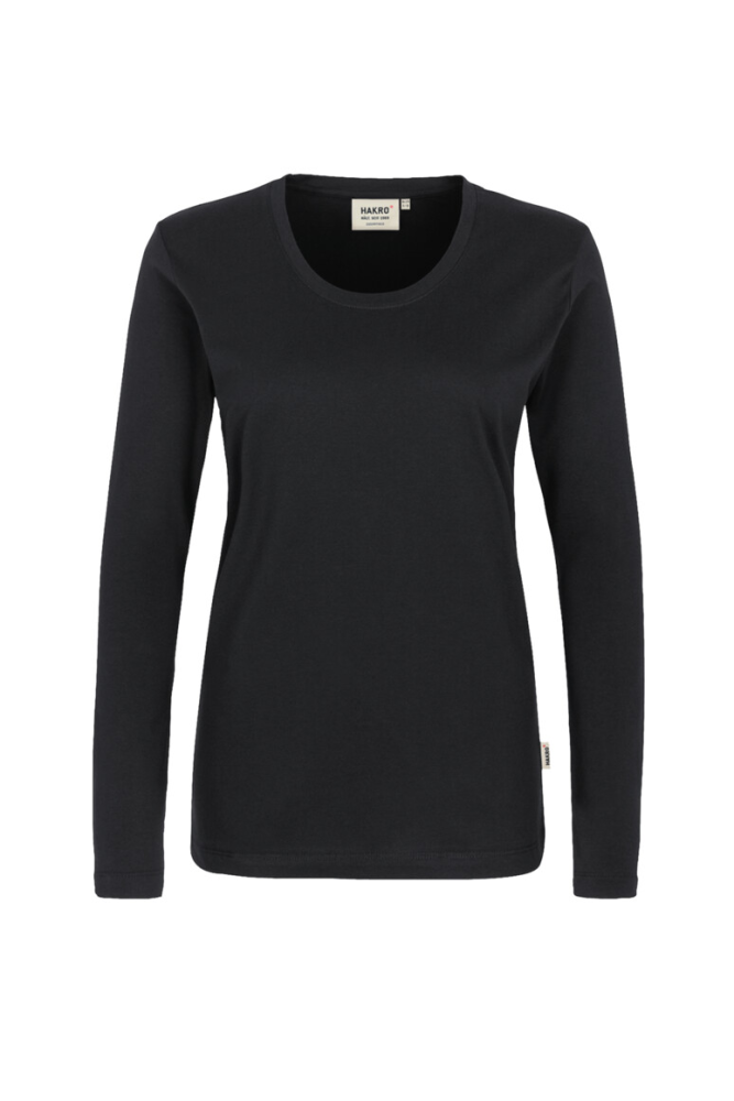 HAKRO Damen Longsleeve Classic, schwarz, S