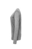 HAKRO Damen Longsleeve Classic, grau meliert, 2XL