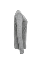 HAKRO Damen Longsleeve Classic, grau meliert, 2XL