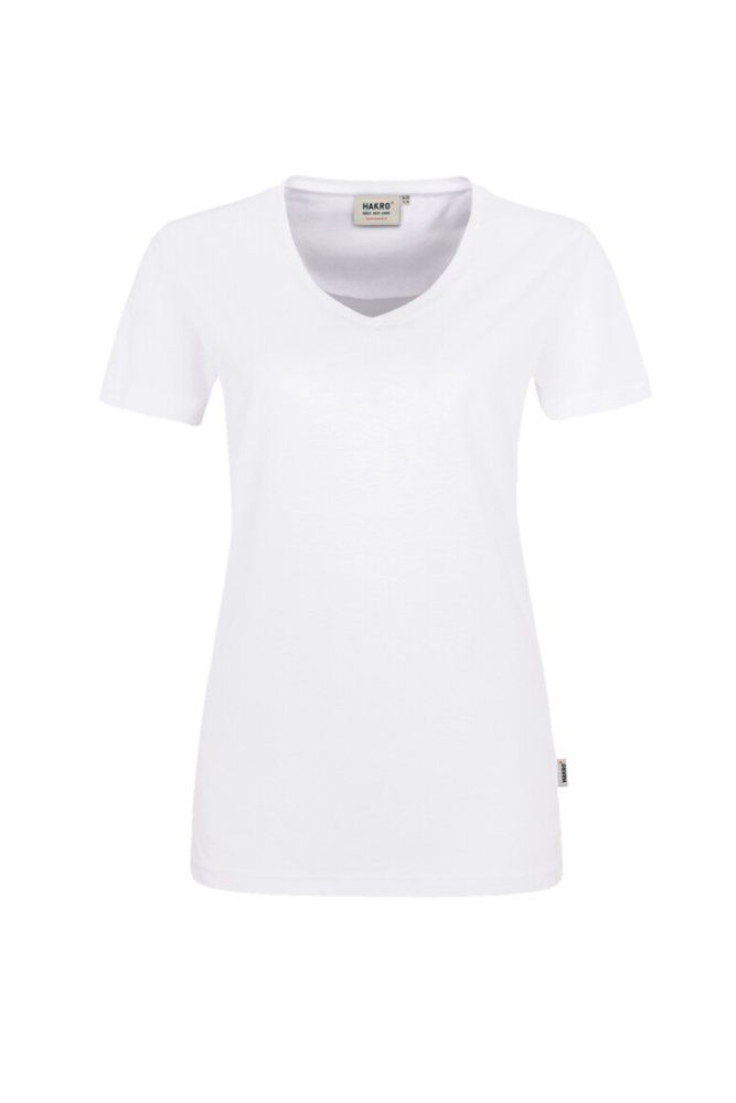 HAKRO Damen V-Shirt MIKRALINAR®, weiss, M