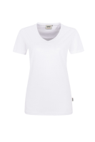 HAKRO Damen V-Shirt MIKRALINAR®, weiss, M
