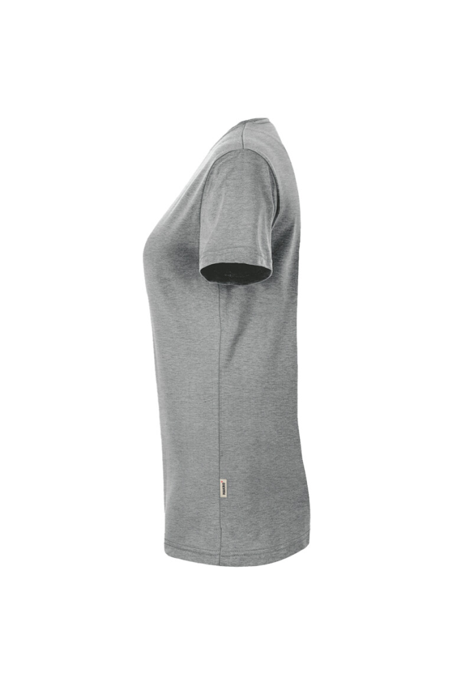 HAKRO Damen V-Shirt MIKRALINAR®, grau meliert, 4XL