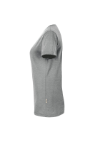 HAKRO Damen V-Shirt MIKRALINAR®, grau meliert, 4XL
