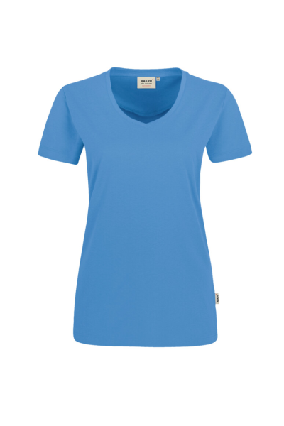 HAKRO Damen V-Shirt MIKRALINAR®, malibublau