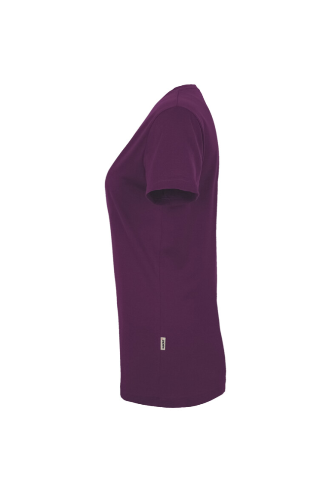 HAKRO Damen V-Shirt MIKRALINAR®, aubergine, L