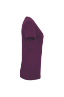 HAKRO Damen V-Shirt MIKRALINAR®, aubergine, L