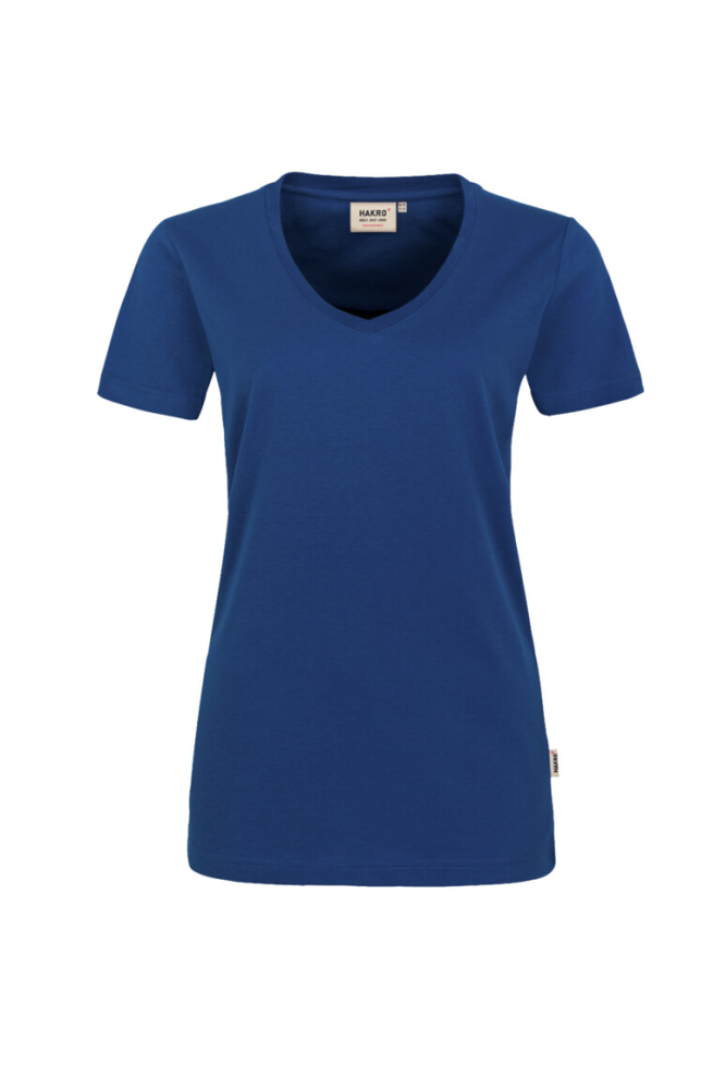HAKRO Damen V-Shirt MIKRALINAR®, ultramarinblau, M