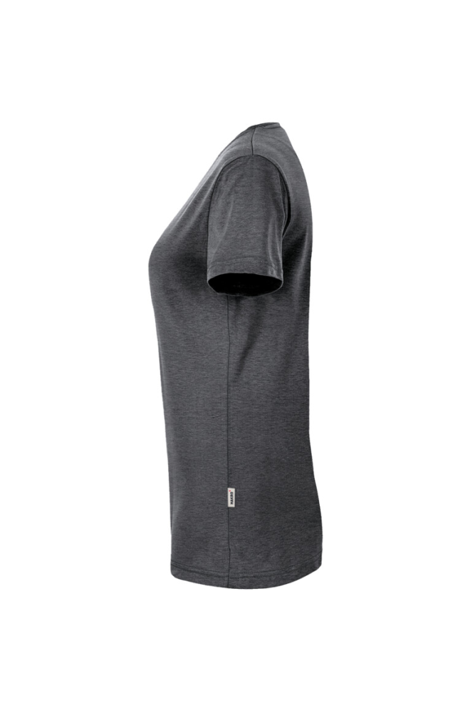 HAKRO Damen V-Shirt MIKRALINAR®, anthrazit meliert, S