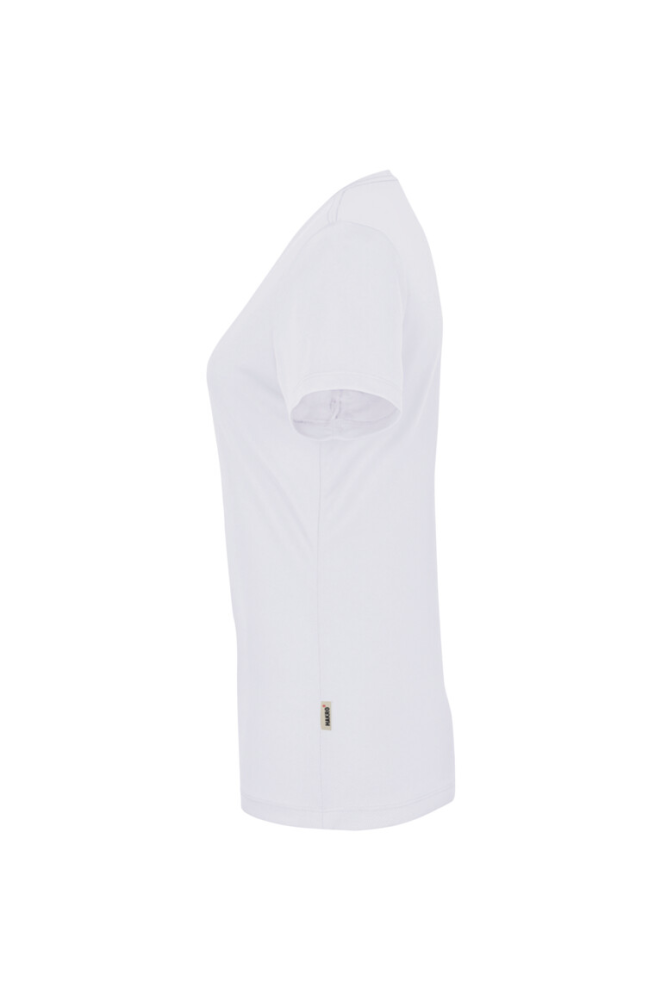 HAKRO Damen V-Shirt COOLMAX®, weiss, S
