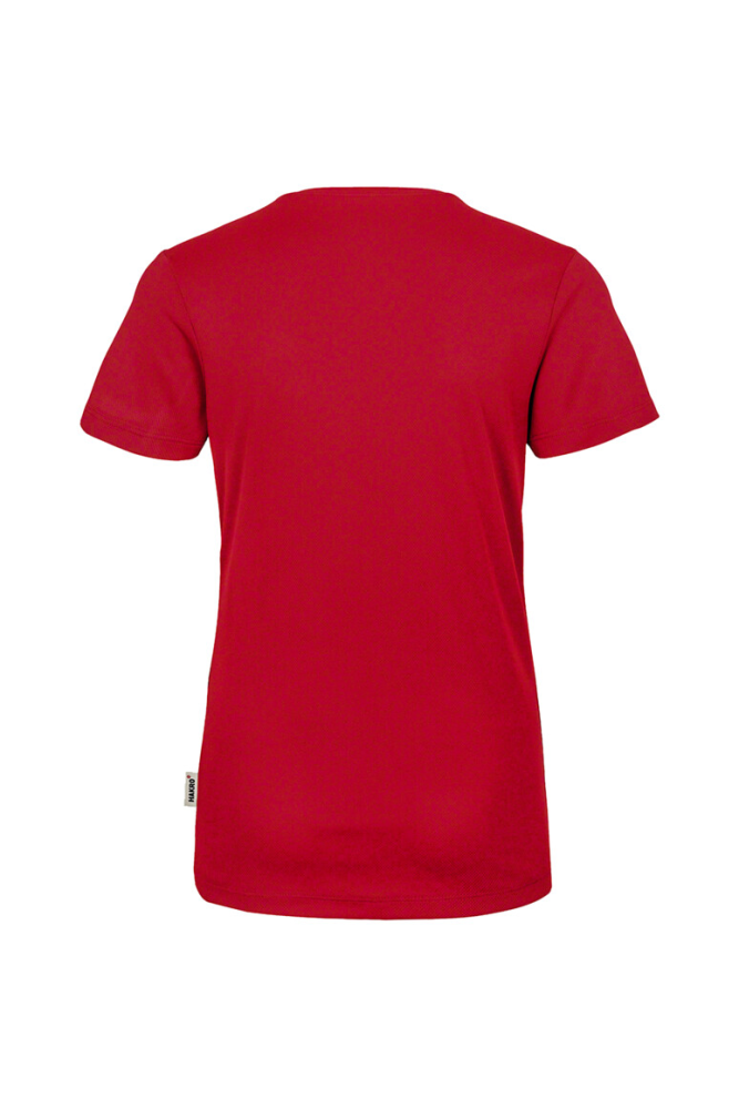 HAKRO Damen V-Shirt COOLMAX®, rot, 3XL