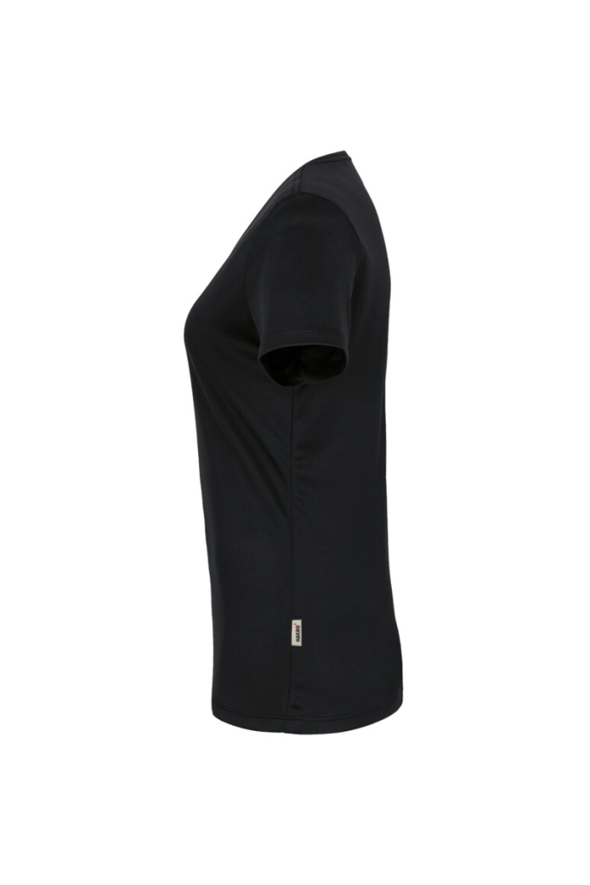 HAKRO Damen V-Shirt COOLMAX®, schwarz, 2XL