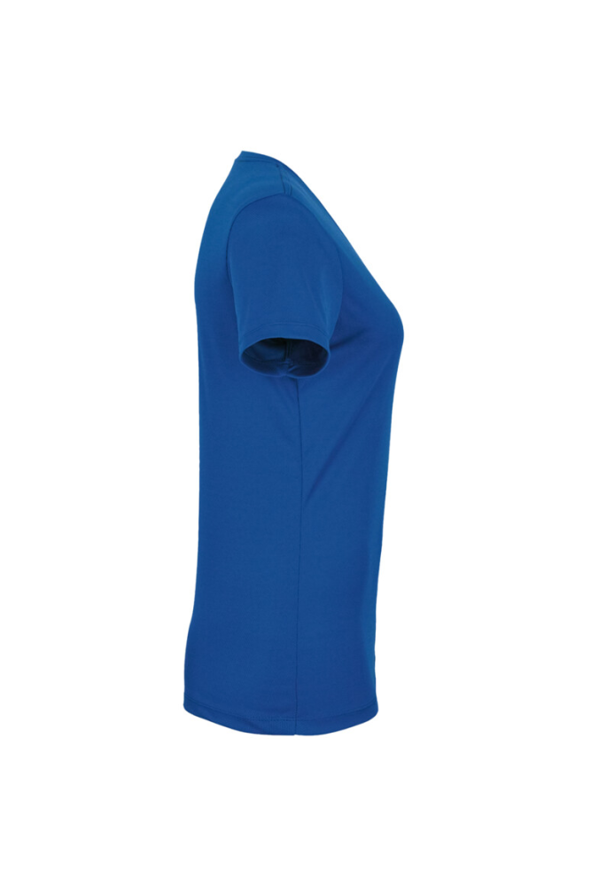 HAKRO Damen V-Shirt COOLMAX®, royalblau, M