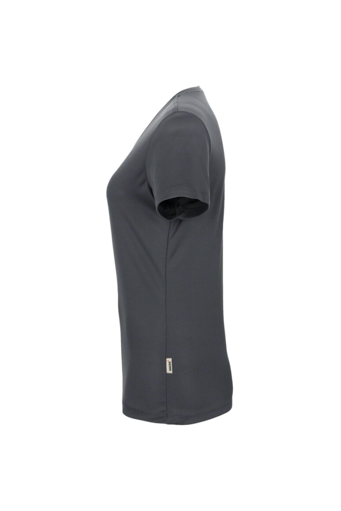 HAKRO Damen V-Shirt COOLMAX®, anthrazit, 3XL