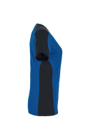 HAKRO Damen V-Shirt Contrast MIKRALINAR®, royalblau/anthrazit, M