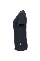 HAKRO Damen V-Shirt Contrast MIKRALINAR®, tinte/anthrazit