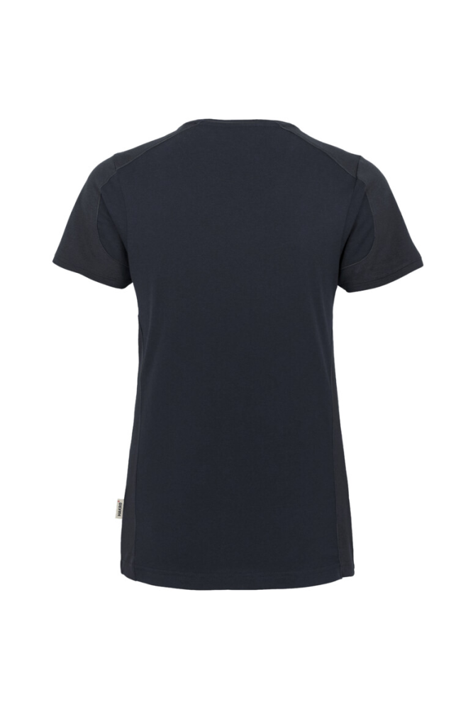 HAKRO Damen V-Shirt Contrast MIKRALINAR®, tinte/anthrazit