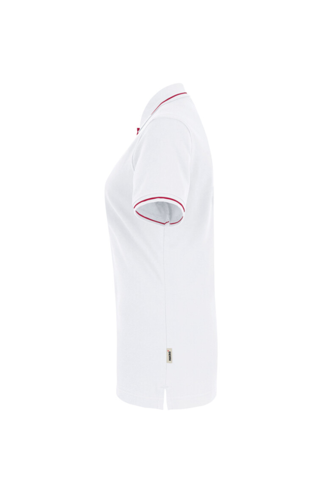 HAKRO Damen Poloshirt Casual, weiß/rot, S