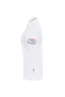 HAKRO Damen Poloshirt Casual, weiß/rot, S