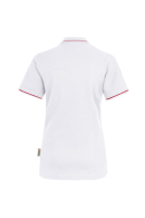 HAKRO Damen Poloshirt Casual, weiß/rot, S