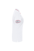 HAKRO Damen Poloshirt Casual, weiß/rot, S