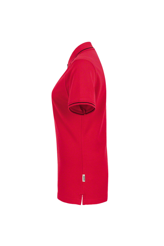 HAKRO Damen Poloshirt Casual, rot/schwarz, L