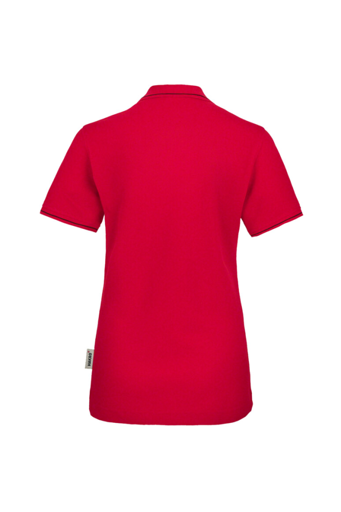 HAKRO Damen Poloshirt Casual, rot/schwarz, L