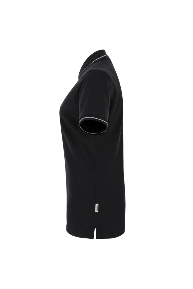 HAKRO Damen Poloshirt Casual, schwarz/silber, 2XL