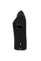 HAKRO Damen Poloshirt Casual, schwarz/silber, 2XL