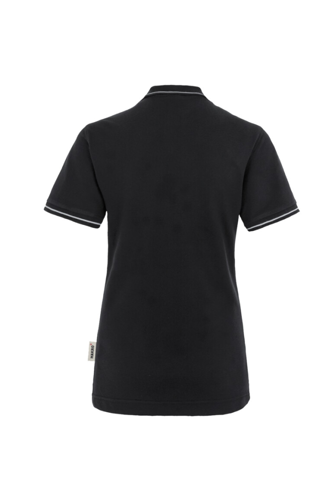 HAKRO Damen Poloshirt Casual, schwarz/silber, 2XL