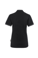 HAKRO Damen Poloshirt Casual, schwarz/silber, 2XL