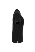 HAKRO Damen Poloshirt Casual, schwarz/silber, 2XL