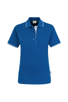 HAKRO Damen Poloshirt Casual, royalblau/weiss, L