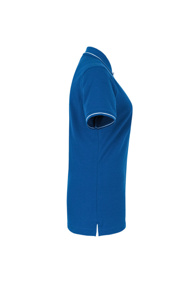 HAKRO Damen Poloshirt Casual, royalblau/weiss, L