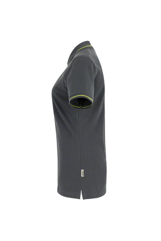 HAKRO Damen Poloshirt Casual, anthrazit/kiwi, S