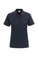 HAKRO Damen Poloshirt Casual, tinte/rot, M