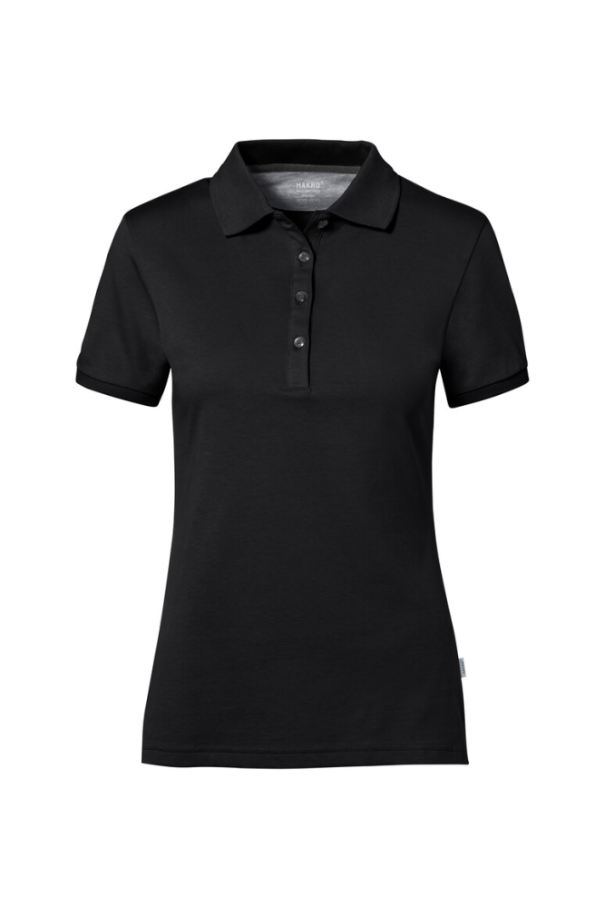 HAKRO COTTON TEC® Damen Poloshirt, schwarz, L