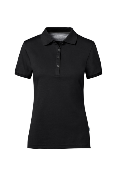 HAKRO COTTON TEC® Damen Poloshirt, schwarz