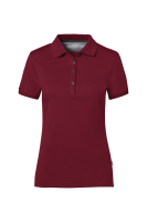 HAKRO COTTON TEC® Damen Poloshirt, weinrot, 3XL
