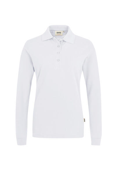 HAKRO Damen Longsleeve-Poloshirt MIKRALINAR®, weiss