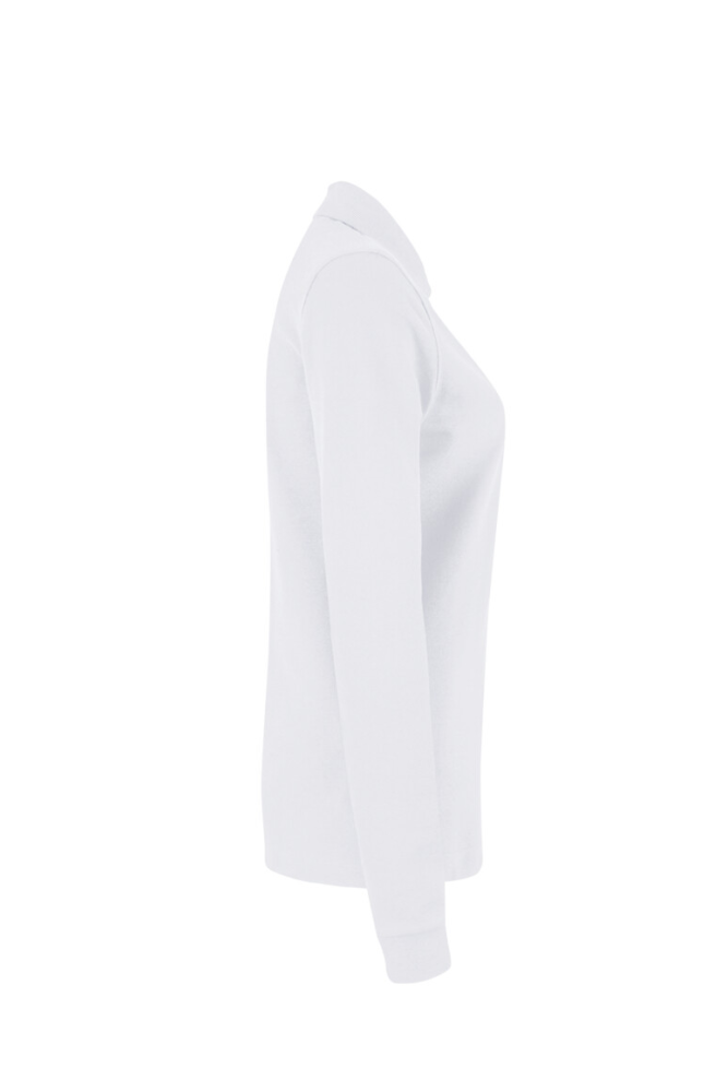 HAKRO Damen Longsleeve-Poloshirt MIKRALINAR®, weiss, M