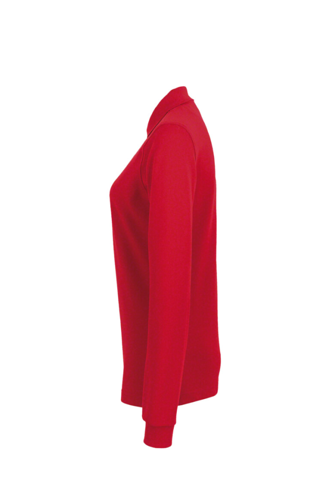 HAKRO Damen Longsleeve-Poloshirt MIKRALINAR®, rot, M