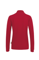 HAKRO Damen Longsleeve-Poloshirt MIKRALINAR®, rot, M