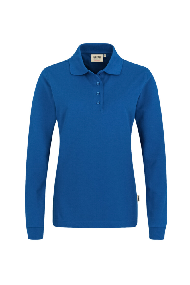 HAKRO Damen Longsleeve-Poloshirt MIKRALINAR®, royalblau, 2XL