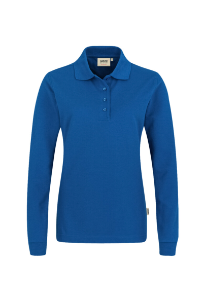 HAKRO Damen Longsleeve-Poloshirt MIKRALINAR®, royalblau