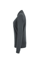 HAKRO Damen Longsleeve-Poloshirt MIKRALINAR®, anthrazit, 6XL