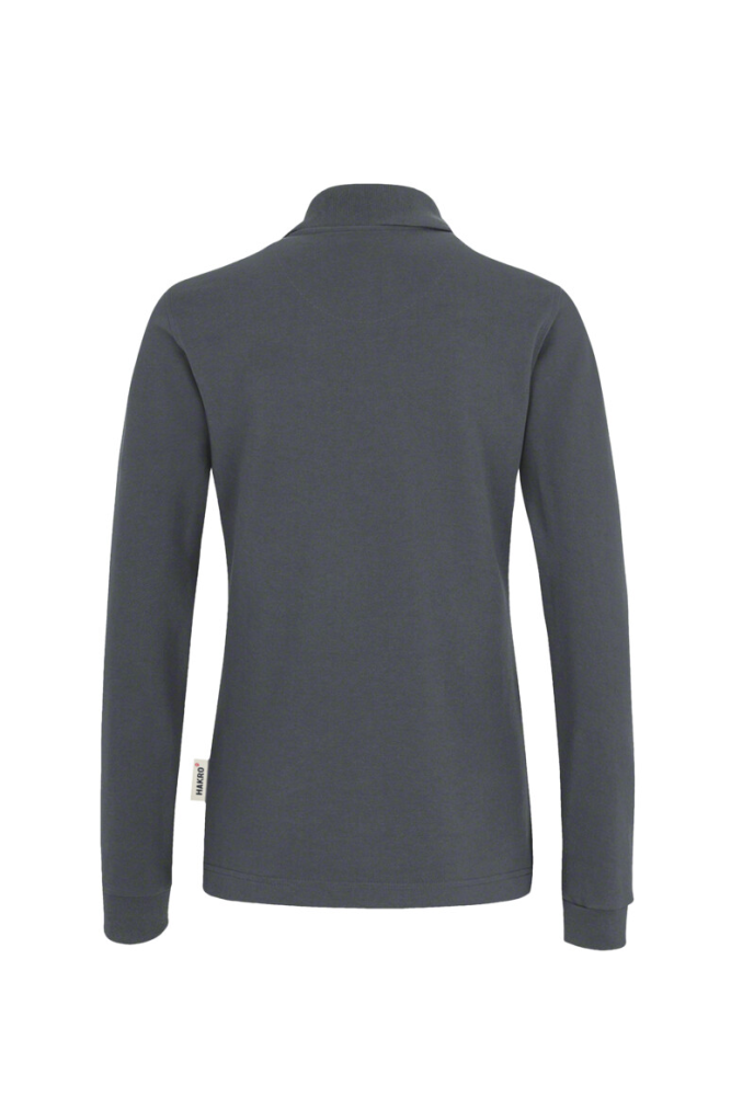 HAKRO Damen Longsleeve-Poloshirt MIKRALINAR®, anthrazit, 6XL